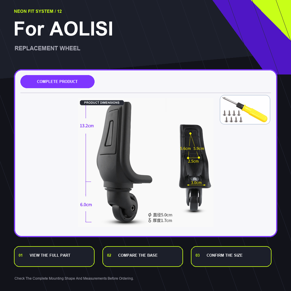 Silent Replacement Luggage Wheels - Slijtvaste vervangende wielen voor Aolisi Silent