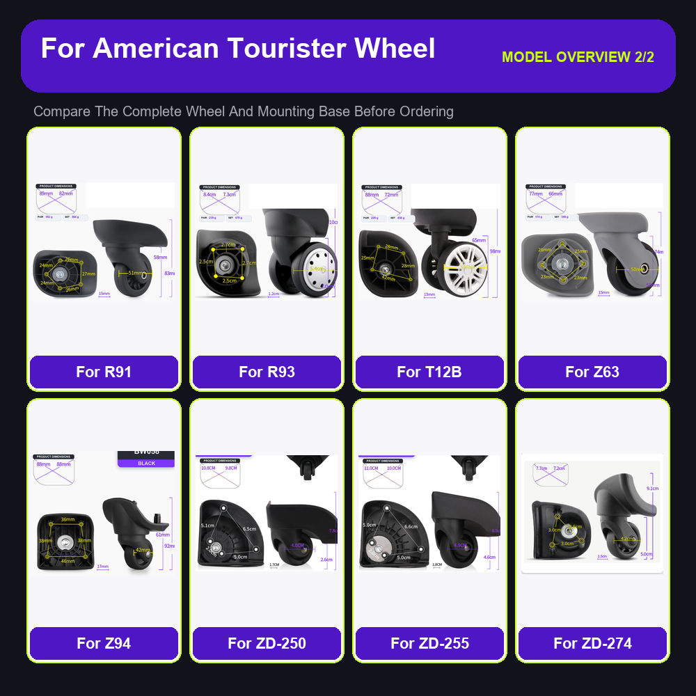 Robuuste vervangende wielen vo - Silent Replacement Luggage Wheels recensie en prijs