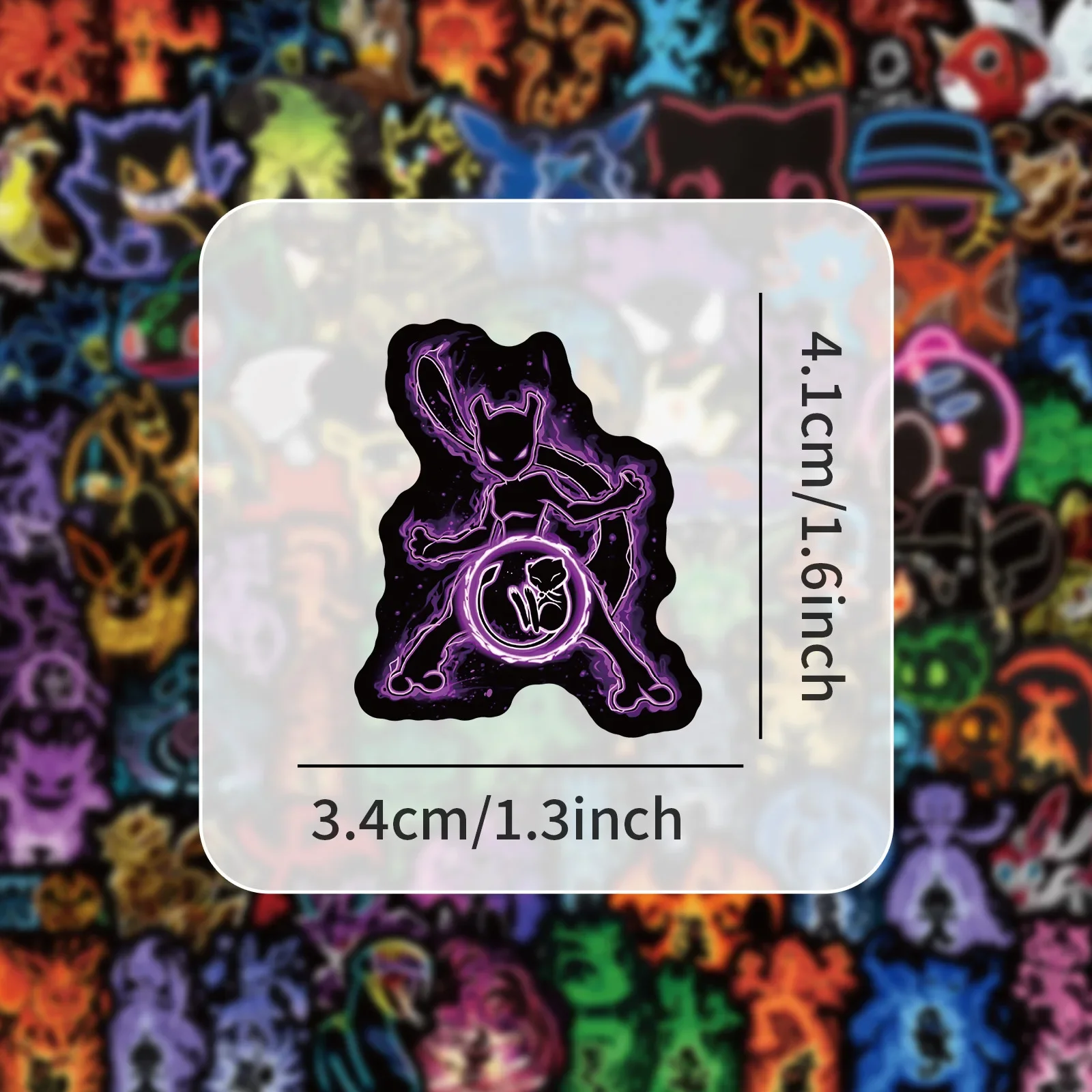 100 stuks neon Pokémon-sticker - Handbags recensie en prijs